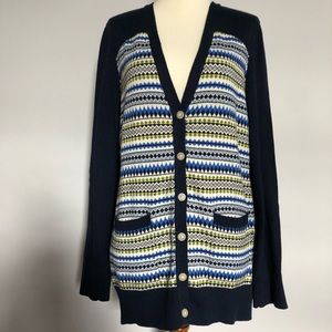 Eddie Bauer navy cardigan sweater size Medium
